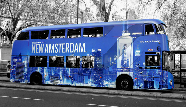 Advertising on London buses by brand design agency Davison Williams