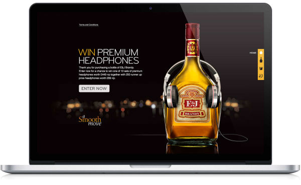 Website development for E&J Brandy by digital agency Davison Williams