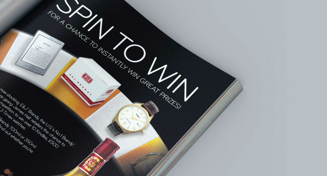 Trade Advertising displayed in a magazine