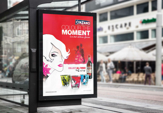 Outdoor advertising campaign for Cinzano