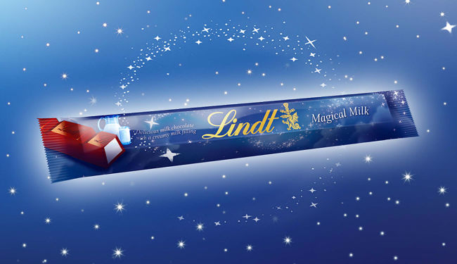 Lindt Magical Milk packaging design