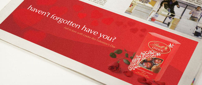 Valentines brand advertising