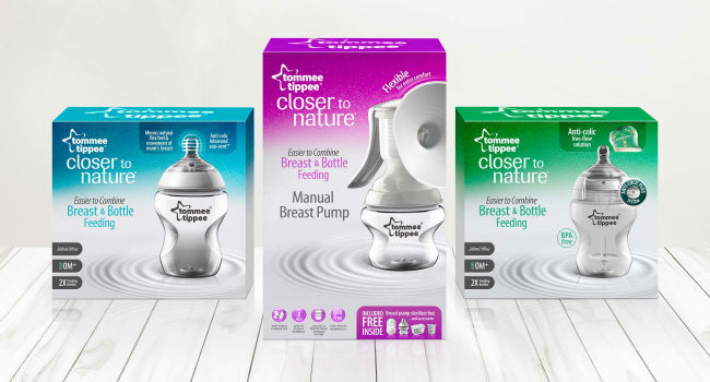 Packaging Design for baby products range by graphic design company Davison Williams